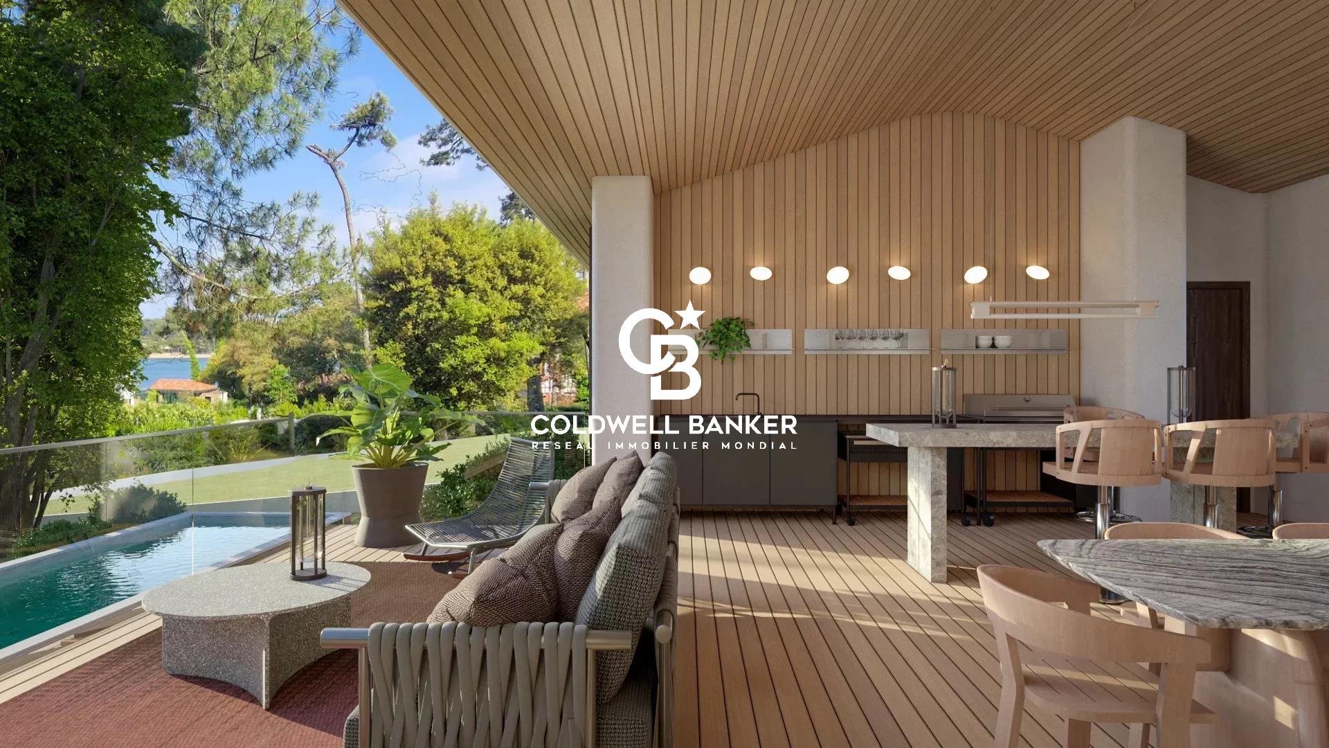Projet de villa contemporaine à vendre à Hossegor - grand terrain, vue lac et piscine