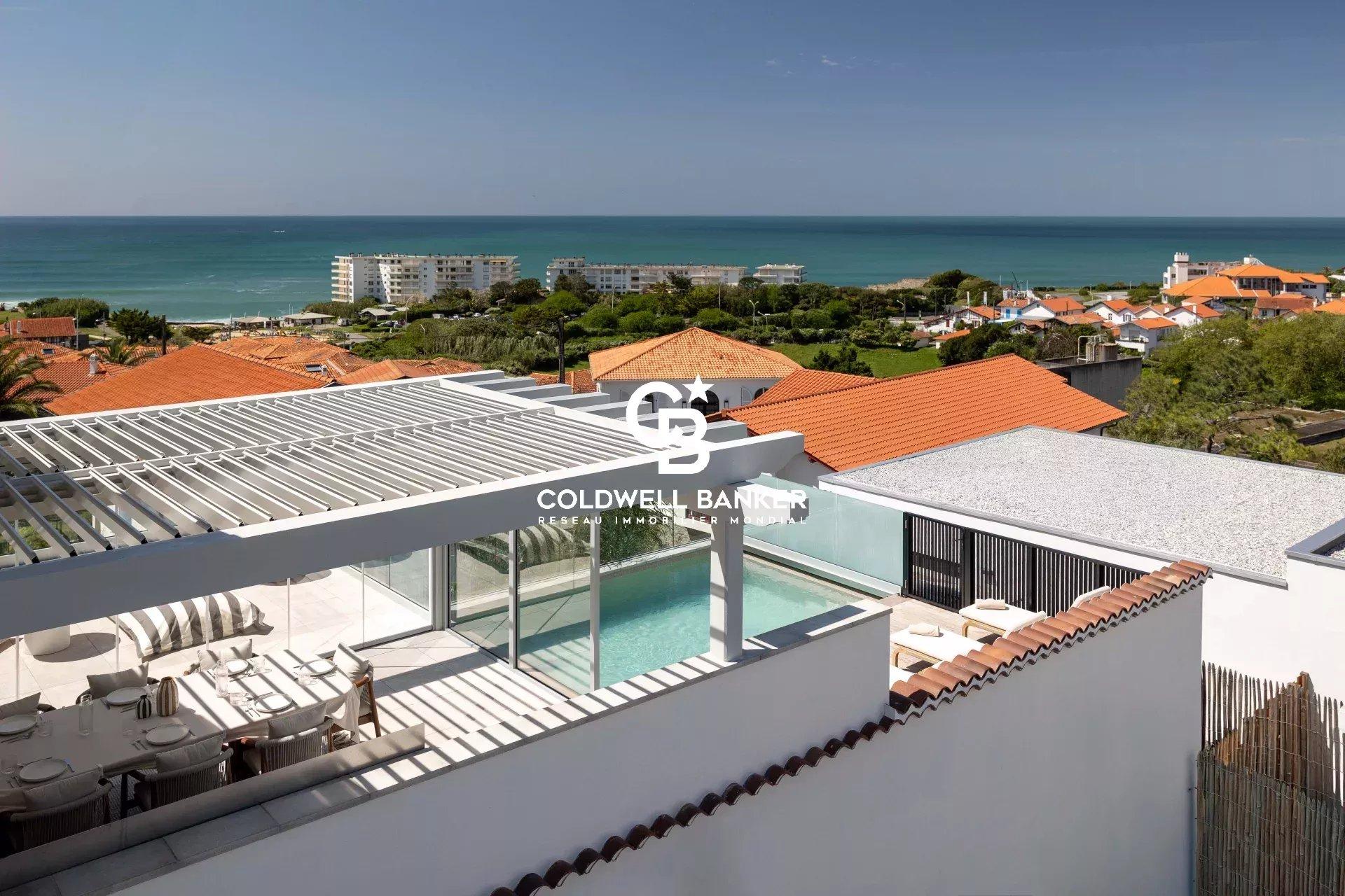 Maison à vendre à Biarritz Milady - contemporaine, vue panoramique océan, 5 suites, piscine