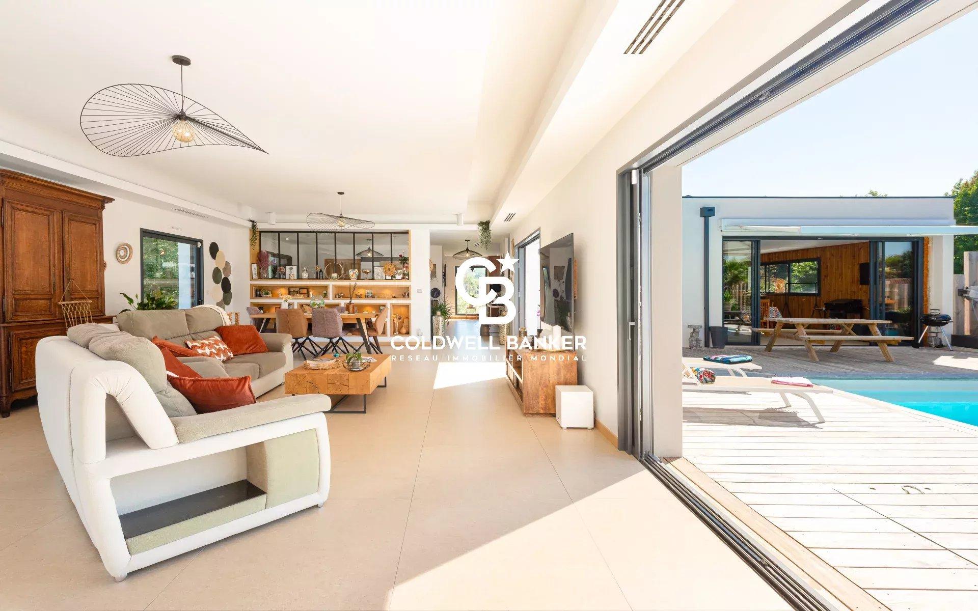 Maison à vendre à Saubrigues – maison contemporaine avec piscine, 4 suites et sous-sol aménagé