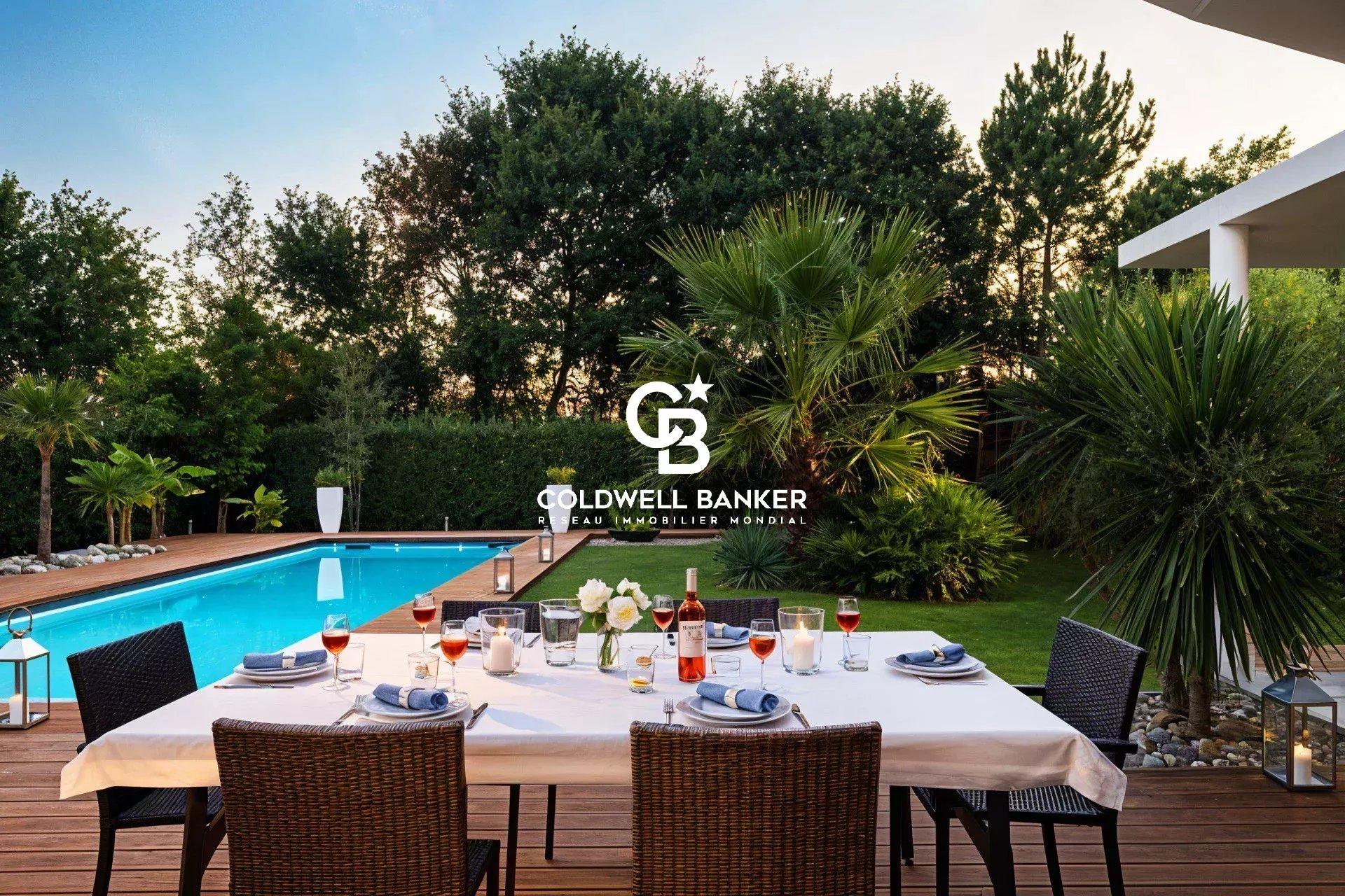 Maison à vendre à Saubion proche Seignosse – villa d'architecte avec piscine et jardin paysager