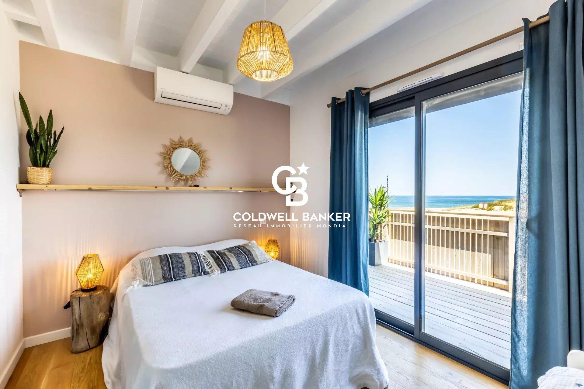 Maison à vendre à Ondres – ensemble immobilier en première ligne, vue océan, maison contemporaine 6 chambres, piscine, garage et murs commerciaux