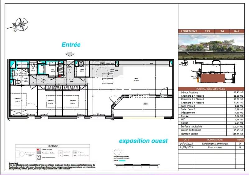 Appartement neuf T4 avec terrasse et parking en vente à Capbreton